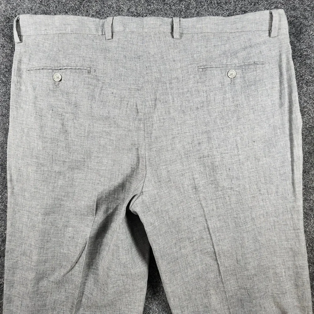Joseph Abboud Heritage Mens Grey Linen Nova Fides Italian Fabric Pants Sz 40x30